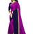 Purple plain faux georgette saree with blouse