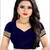 Purple plain faux georgette saree with blouse