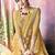 Cream embroidered georgette saree with blouse