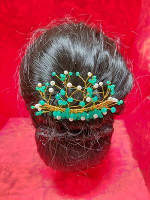Green pearl hair-accessories 2