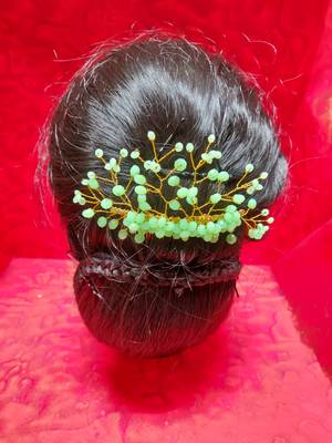 Green pearl hair-accessories 2