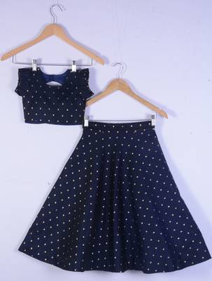 Girl Blue Lahenga Choli For Girl 1