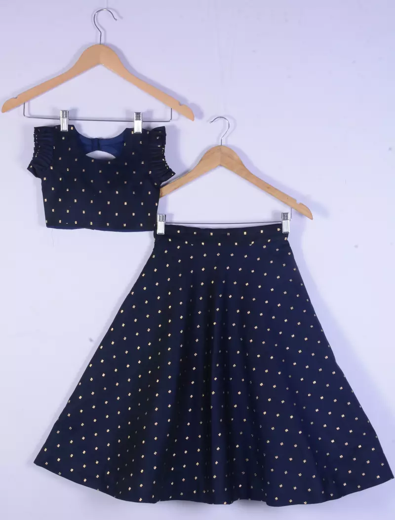 Girl Blue Lahenga Choli For Girl