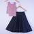 Girl Baby Pink And Blue Lahenga Choli For Kids
