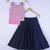 Girl Baby Pink And Blue Lahenga Choli For Kids