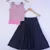 Girl Baby Pink And Blue Lahenga Choli For Kids