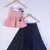 Girl Pink Top And Blue Lahenga Choli For Kids