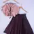 Girl Peach And Maroon Colour Lahenga Choli For Kids