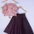 Girl Peach And Maroon Colour Lahenga Choli For Kids
