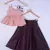 Kids Pink And Maroon Lahenga Choli Set For Girl