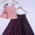 Kids Pink And Maroon Lahenga Choli Set For Girl