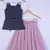 Kids Blue And Baby Pink Lahenga Choli For Girl