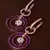 Ruby Embellished Rose Gold Plated American Diamond Earrings 216ED272