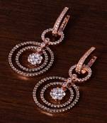 Rose Gold Plated AAA CZ Embellished American Diamond Earrings 216ED273