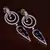 Sapphire Embellished Rhodium Plated American Diamond Earrings 216ED275