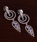 Rhodium Plated AAA CZ Embellished American Diamond Danglers 216ED276