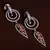 Black Gold Plated Champagne Stone Embellished American Diamond Dangles 216ED280