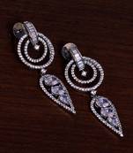 Black Gold Plated AAA CZ Embellished American Diamond Danglers 216ED281