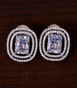 Rhodium Plated American Diamond Stud 216ED286