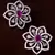Ruby Embellished Rhodium Plated American Diamond Earrings 216ED296
