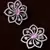 Pink Stone Embellished Rhodium Plated American Diamond Earrings 216ED299