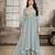 Grey embroidered faux georgette salwar