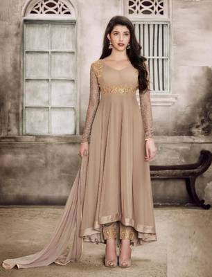 Chiku embroidered faux georgette salwar 1