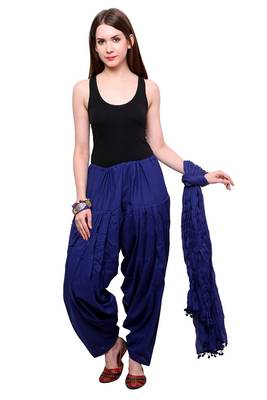 blue cotton Patiala with cotton Dupatta 1