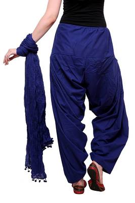blue cotton Patiala with cotton Dupatta 4