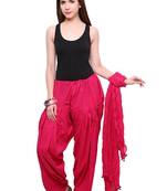 Pink cotton Patiala with cotton Dupatta