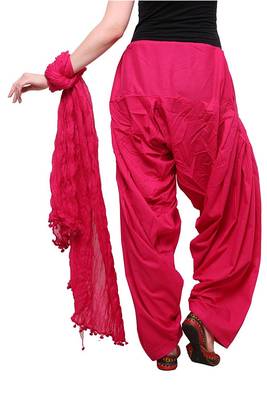 Pink cotton Patiala with cotton Dupatta 4