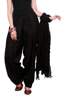 Black cotton Patiala with cotton Dupatta 2