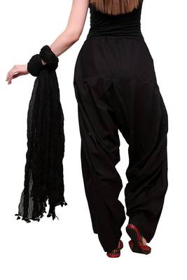Black cotton Patiala with cotton Dupatta 4