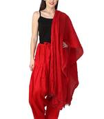 Red cotton Patiala with cotton Dupatta