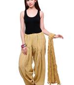 Beige cotton Patiala with cotton Dupatta