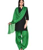green cotton Patiala with cotton Dupatta