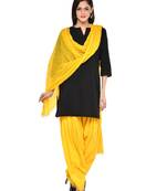 Yellow cotton Patiala with cotton Dupatta