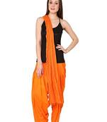 Orange cotton Patiala with cotton Dupatta
