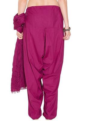 magenta cotton Patiala with cotton Dupatta 2