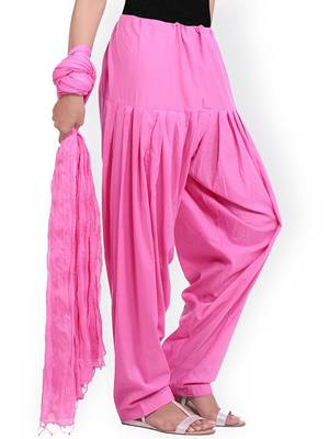 pink cotton Patiala with cotton Dupatta 2