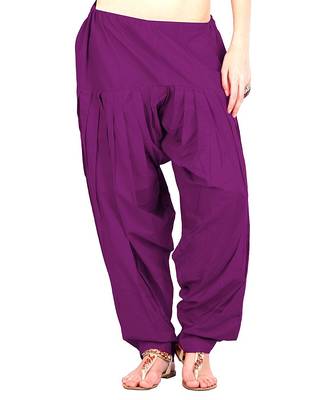 Purple cotton Patiala with cotton Dupatta 1