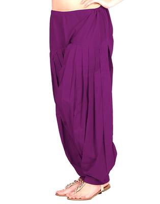 Purple cotton Patiala with cotton Dupatta 3