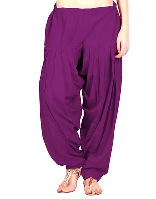 Purple cotton Patiala with cotton Dupatta 4