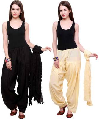 multicolor cotton Patiala with cotton Dupatta 1