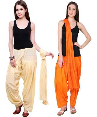 multicolor cotton Patiala with cotton Dupatta 1