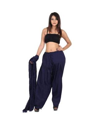 blue cotton Patiala with cotton Dupatta 1