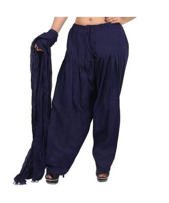 blue cotton Patiala with cotton Dupatta 2