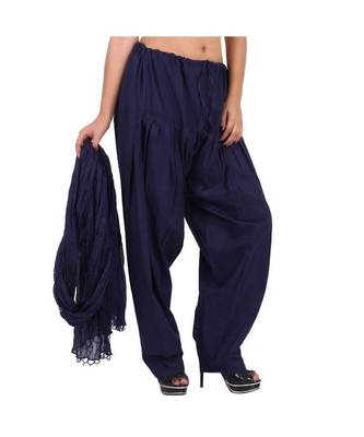 blue cotton Patiala with cotton Dupatta 3