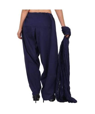 blue cotton Patiala with cotton Dupatta 4