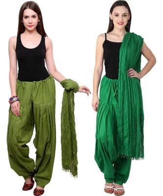 multicolor cotton Patiala with cotton Dupatta 1